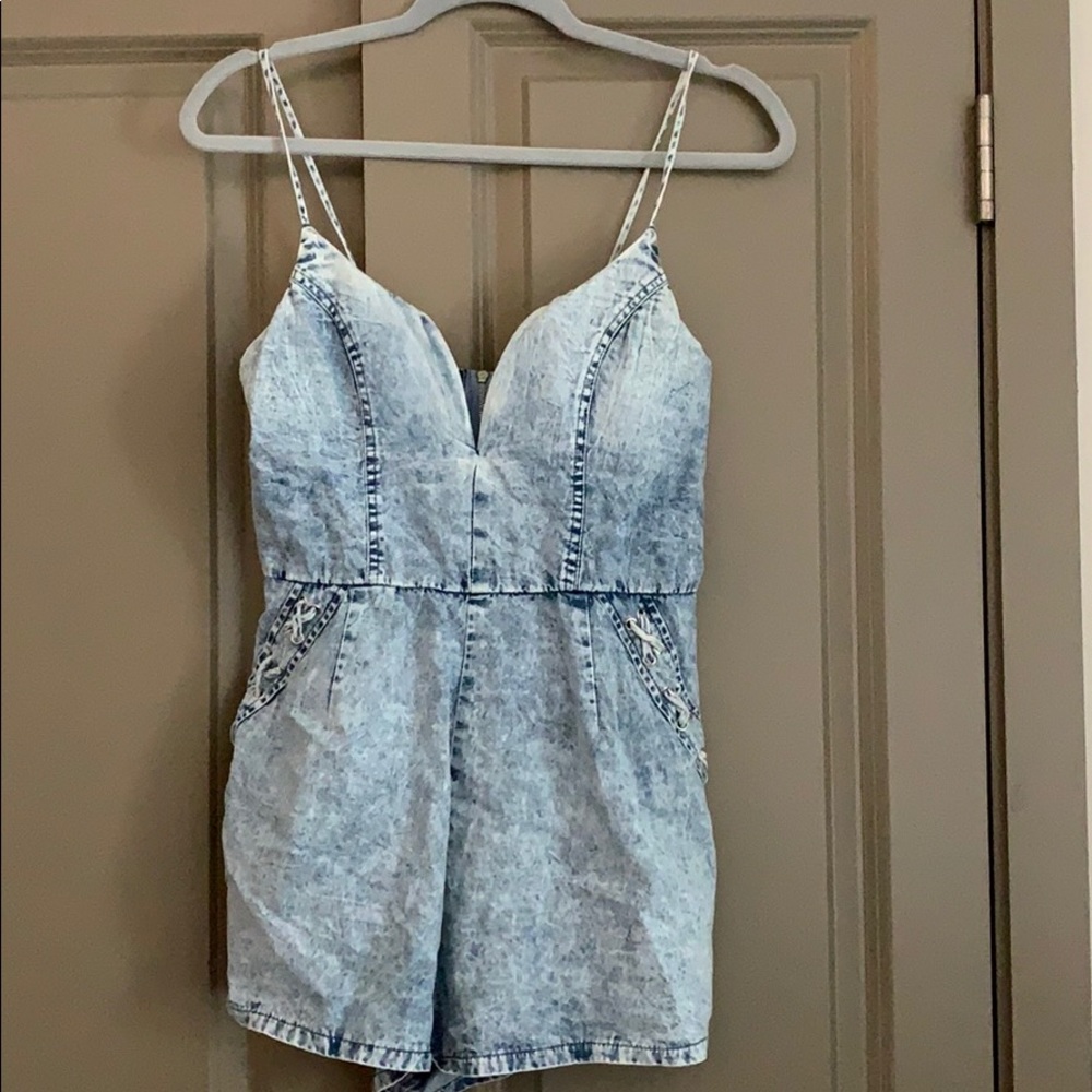 Denim romper